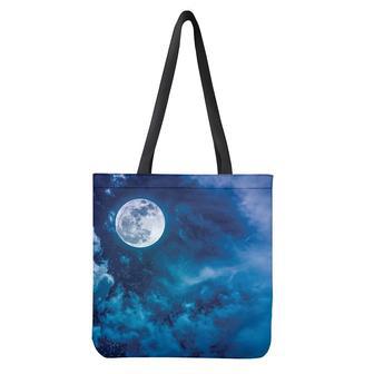 Night Sky And Moonlight Print Tote Bag | Newhawaiianshirts AU