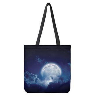 Night Sky Full Moon Print Tote Bag | Newhawaiianshirts