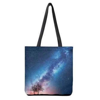 Night Sky Milky Way Print Tote Bag | Newhawaiianshirts UK