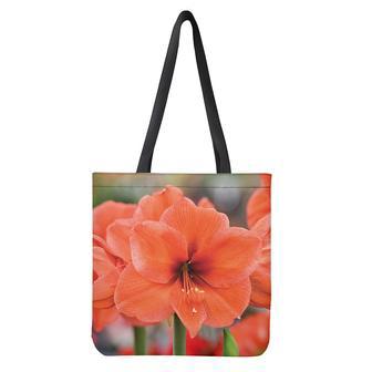 Orange Amaryllis Print Tote Bag | Newhawaiianshirts AU