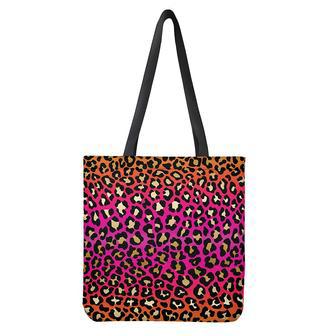 Orange And Purple Leopard Print Tote Bag | Newhawaiianshirts DE