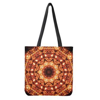 Orange Kaleidoscope Print Tote Bag | Newhawaiianshirts DE