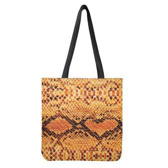 Orange Snakeskin Print Tote Bag | Newhawaiianshirts AU