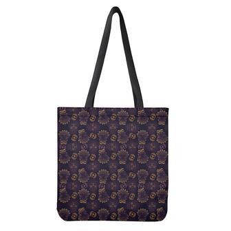 Ornament Tiki Mask Pattern Print Tote Bag | Newhawaiianshirts CA