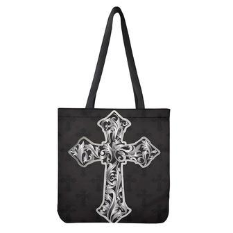 Ornamental Silver Cross Print Tote Bag | Newhawaiianshirts CA