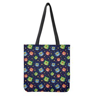 Owl And Star Pattern Print Tote Bag | Newhawaiianshirts AU