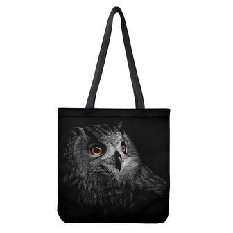 Owl Portrait Print Tote Bag | Newhawaiianshirts DE