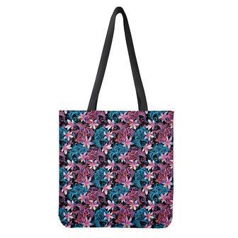 Paisley And Floral Pattern Print Tote Bag | Newhawaiianshirts DE