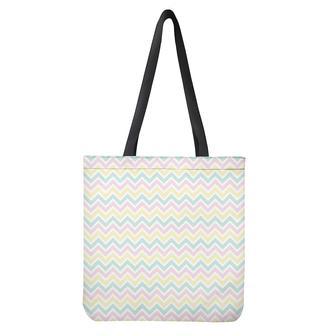 Pastel Chevron Pattern Print Tote Bag | Newhawaiianshirts