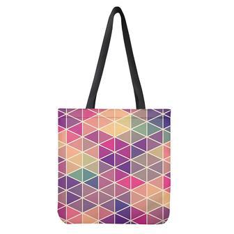 Pastel Geometric Shape Pattern Print Tote Bag | Newhawaiianshirts DE