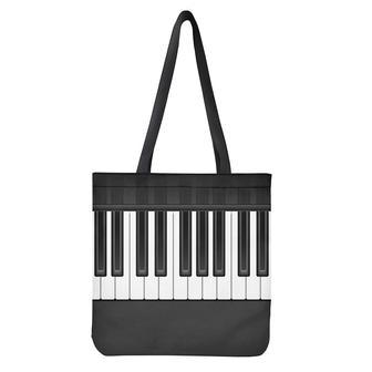 Piano Keyboard Print Tote Bag | Newhawaiianshirts