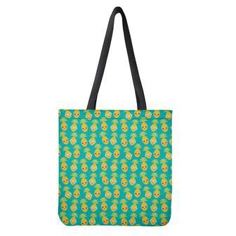 Pineapple Emoji Pattern Print Tote Bag | Newhawaiianshirts AU