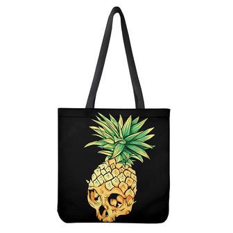 Pineapple Skull Print Tote Bag | Newhawaiianshirts