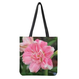 Pink Amaryllis Print Tote Bag | Newhawaiianshirts DE