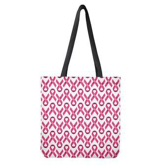 Pink And White Breast Cancer Print Tote Bag | Newhawaiianshirts