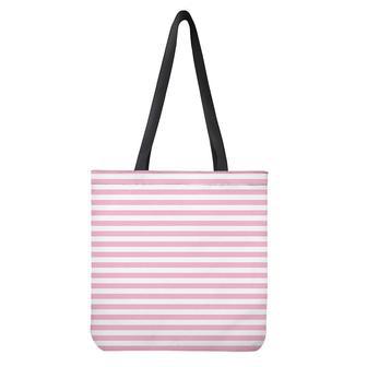 Pink And White Striped Pattern Print Tote Bag | Newhawaiianshirts