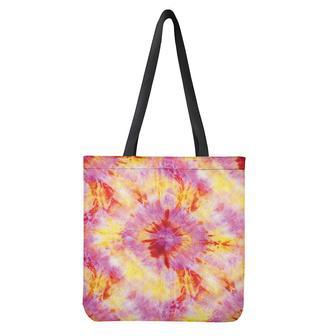 Pink And Yellow Tie Dye Print Tote Bag | Newhawaiianshirts AU