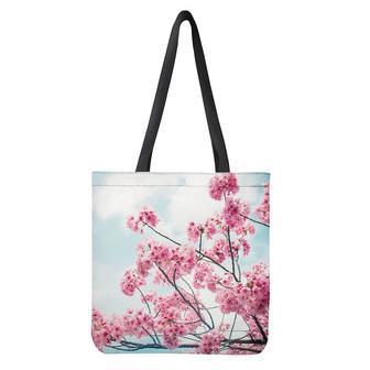 Pink Cherry Blossom Print Tote Bag | Newhawaiianshirts CA