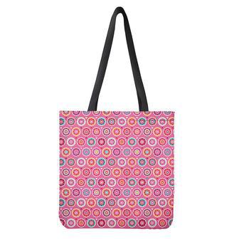 Pink Girly Flower Pattern Print Tote Bag | Newhawaiianshirts AU