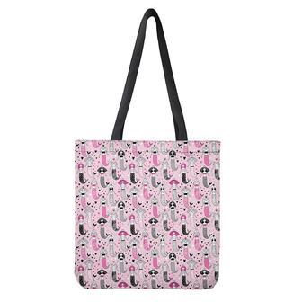 Pink Girly Mermaid Pattern Print Tote Bag | Newhawaiianshirts DE