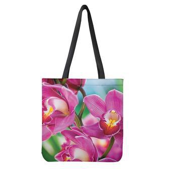 Pink Orchid Flower Print Tote Bag | Newhawaiianshirts UK