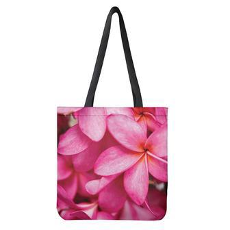 Pink Plumeria Flower Print Tote Bag | Newhawaiianshirts AU