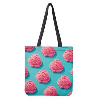 Pink Strawberry Ice Cream Print Tote Bag | Newhawaiianshirts AU