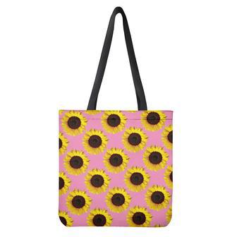 Pink Sunflower Pattern Print Tote Bag | Newhawaiianshirts DE