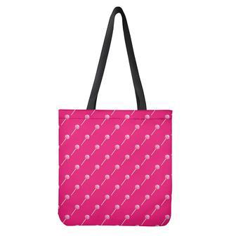 Pink Sweet Lollipop Pattern Print Tote Bag | Newhawaiianshirts DE