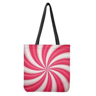 Pink Swirl Candy Print Tote Bag | Newhawaiianshirts