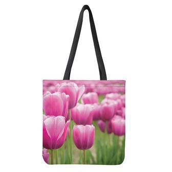 Pink Tulip Print Tote Bag | Newhawaiianshirts UK