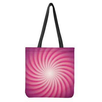 Pink Whirlpool Spiral Print Tote Bag | Newhawaiianshirts AU