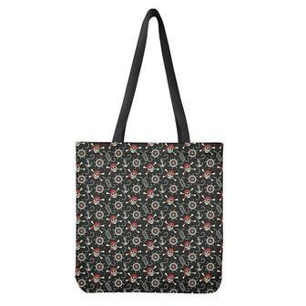 Pirate Theme Pattern Print Tote Bag | Newhawaiianshirts