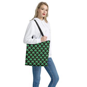 Pixel Clover St. Patrick's Day Print Tote Bag | Newhawaiianshirts UK