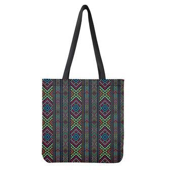 Pixel Ethnic Pattern Print Tote Bag | Newhawaiianshirts AU