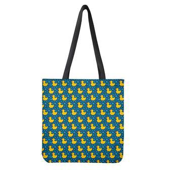 Pixel Rubber Duck Pattern Print Tote Bag | Newhawaiianshirts UK