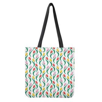 Polygon Tulip Pattern Print Tote Bag | Newhawaiianshirts AU