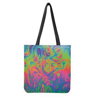 Psychedelic Bubble Print Tote Bag | Newhawaiianshirts