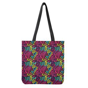 Psychedelic Funky Pattern Print Tote Bag | Newhawaiianshirts AU