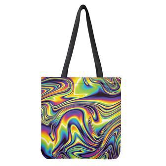 Psychedelic Gradient Print Tote Bag | Newhawaiianshirts