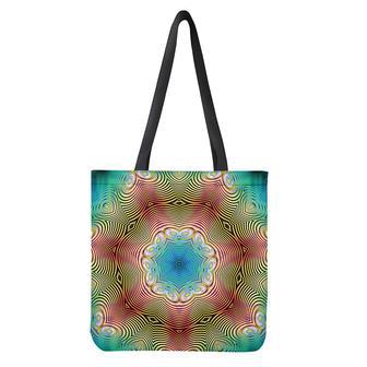 Psychedelic Kaleidoscope Print Tote Bag | Newhawaiianshirts UK