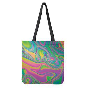 Psychedelic Soap Bubble Print Tote Bag | Newhawaiianshirts CA