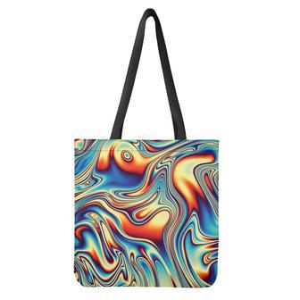 Psychedelic Wave Print Tote Bag | Newhawaiianshirts UK