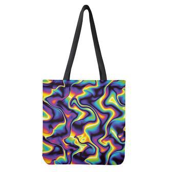 Psychedelic Wavy Print Tote Bag | Newhawaiianshirts DE