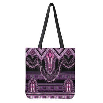 Purple And Black African Dashiki Print Tote Bag | Newhawaiianshirts DE