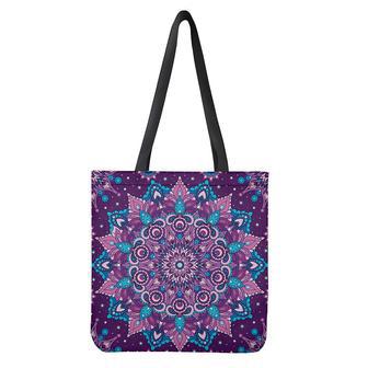 Purple And Blue Mandala Print Tote Bag | Newhawaiianshirts AU