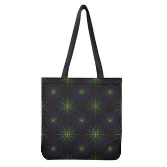 Purple And Green Spider Web Print Tote Bag | Newhawaiianshirts AU