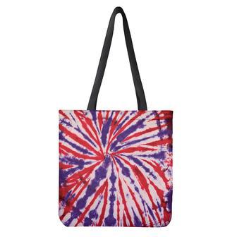 Purple And Red Spider Tie Dye Print Tote Bag | Newhawaiianshirts CA