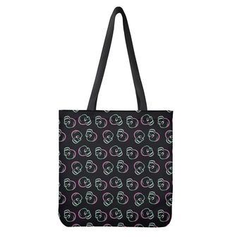 Purple And Teal Skull Pattern Print Tote Bag | Newhawaiianshirts AU