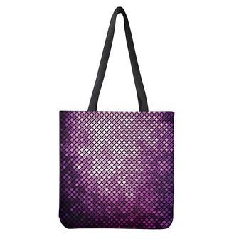 Purple Disco Lights Pattern Print Tote Bag | Newhawaiianshirts